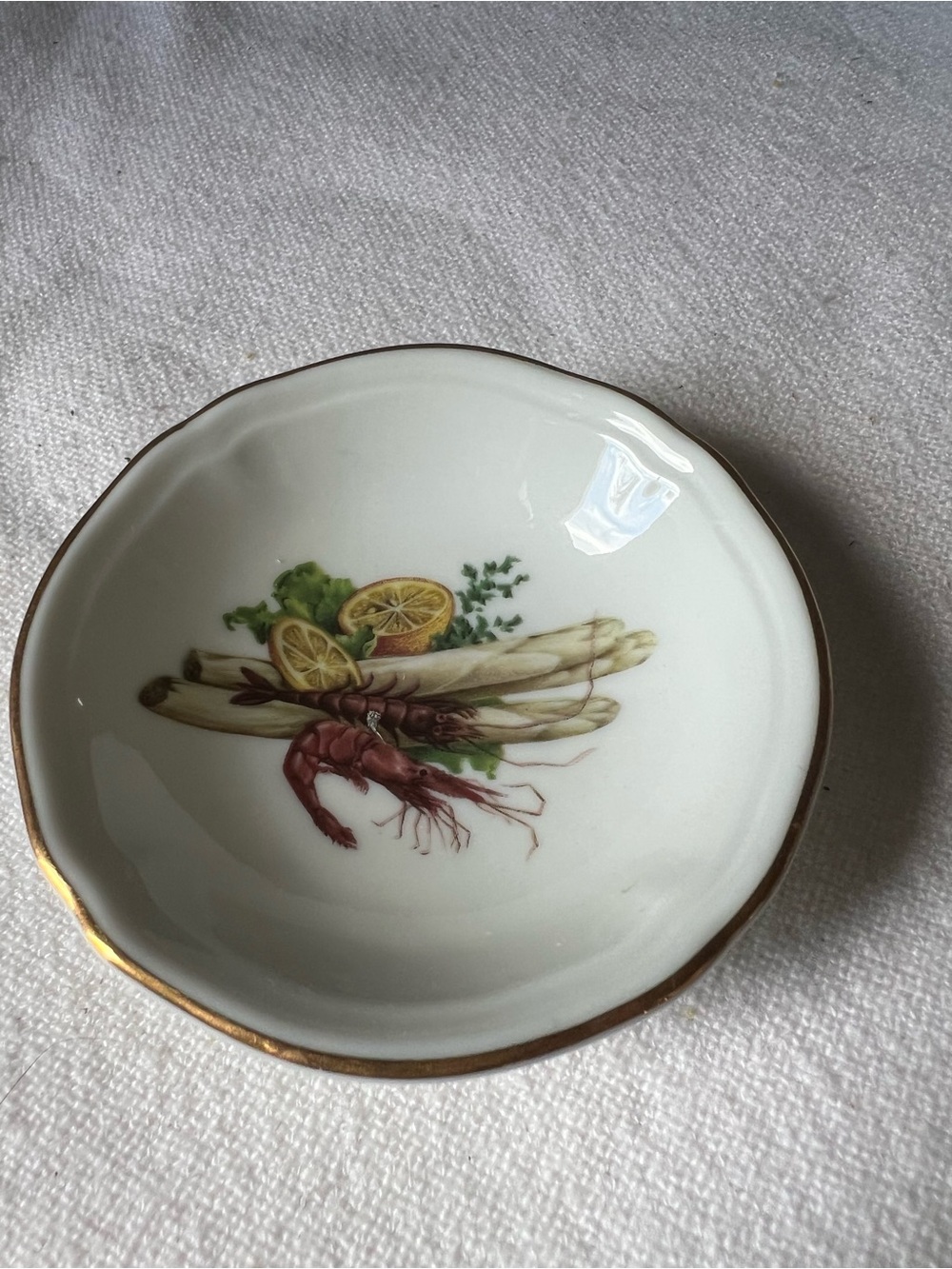 Vintage Apilco Cordon Bleu porcelain dish Verbano